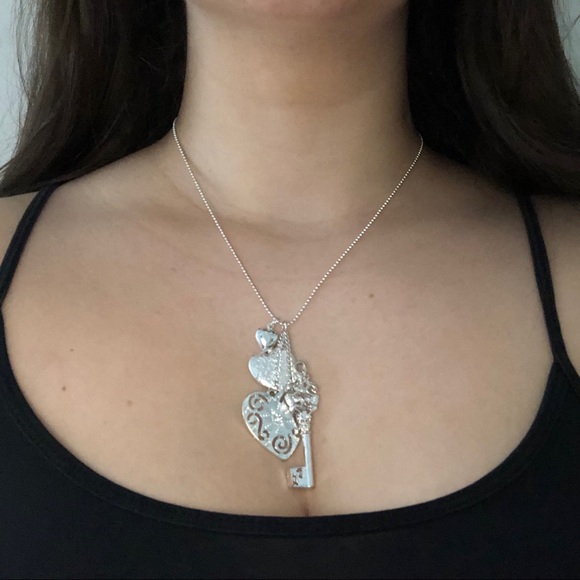 Lock & Key Charm Necklace - Picture 2 of 2